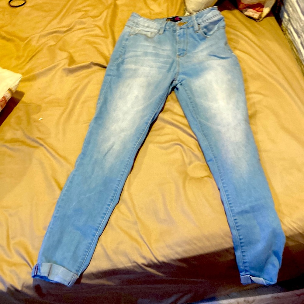 Denim blue jeans size 7 Tight jeans